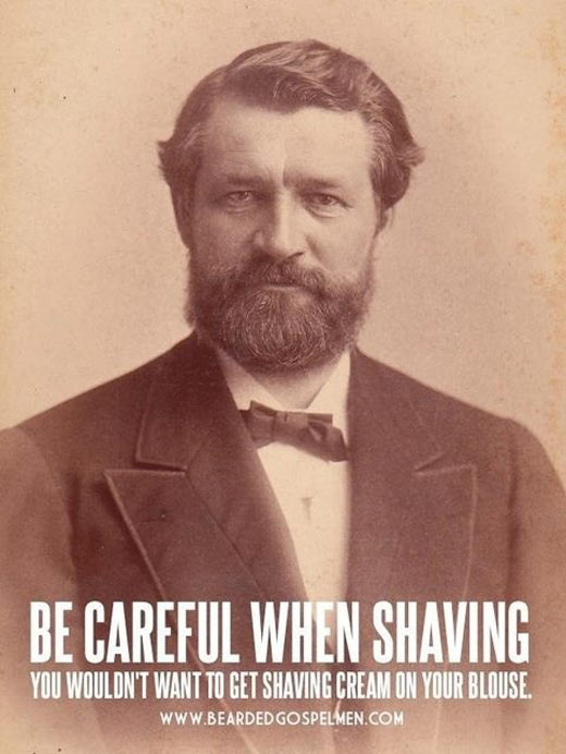 be careful when shaving
