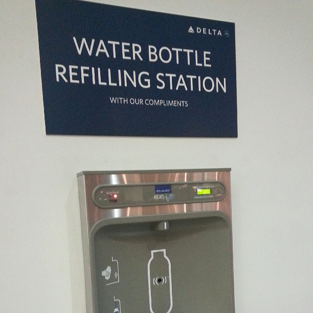 water bottle refilling station