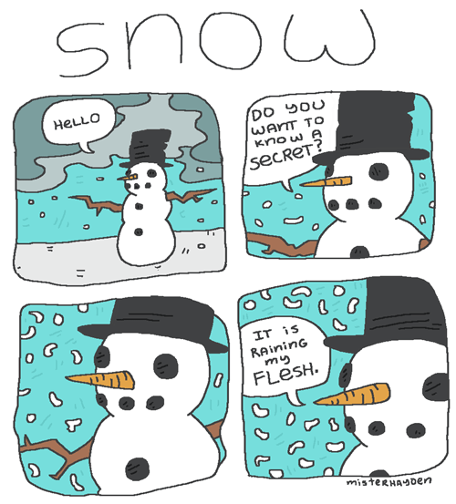 snow to a snowman