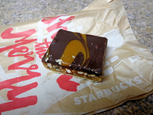 starbucks caramel pretzel bar