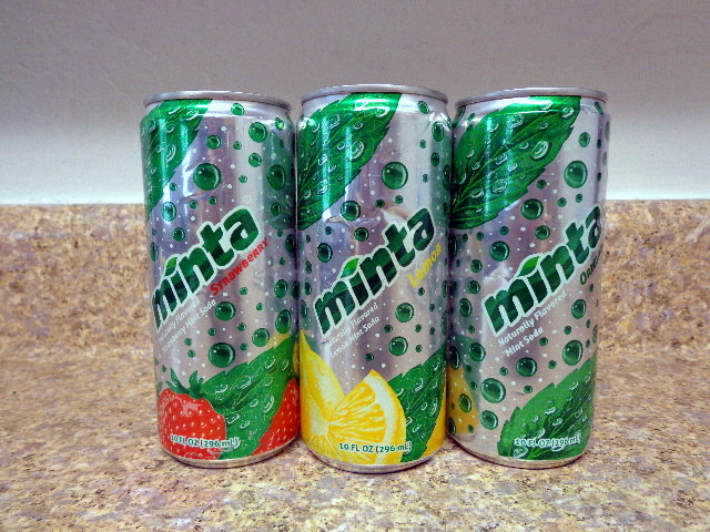 minta mint soda flavored with cane sugar